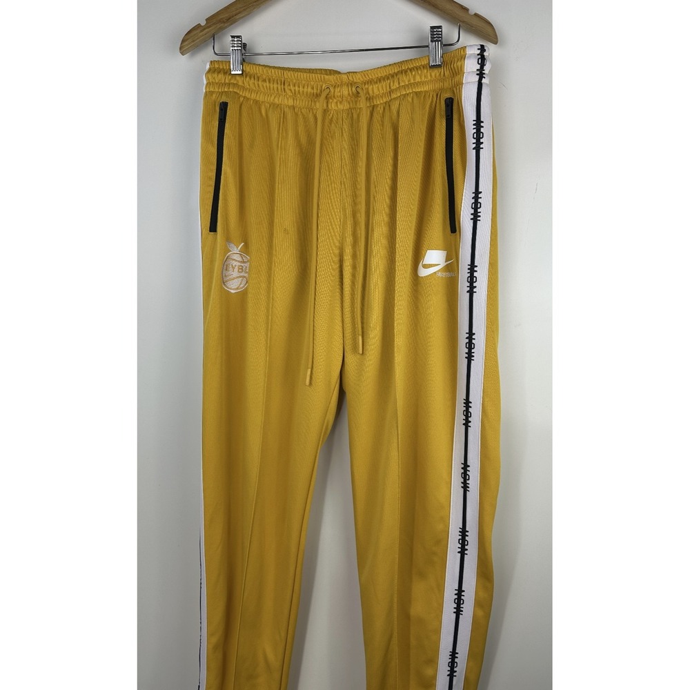 *Flawed* Nike EYBL Basketball Issued Sweatpants XLT (Read) NBA Training Yellow - Picture 3 of 16